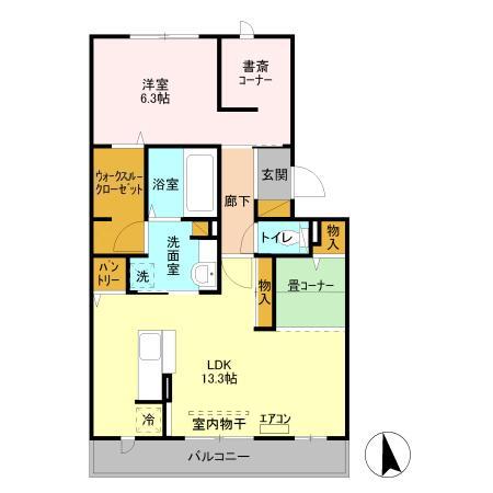 メゾン・ド・シャルール 壱番館の間取り