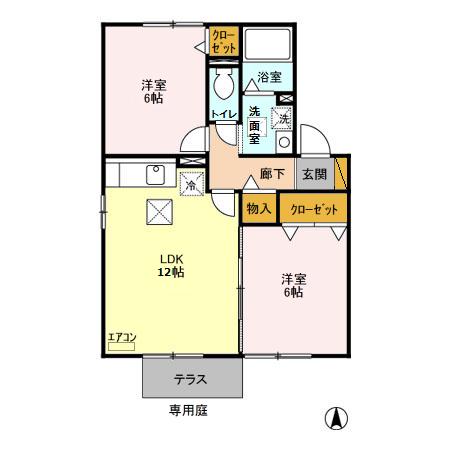 ブールジオン Bの間取り