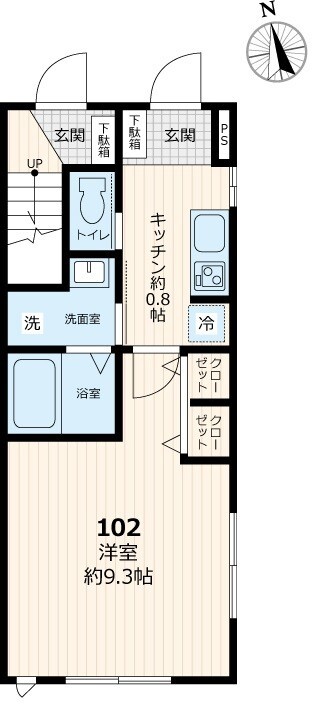 分梅町の完工年月(2022年9月)築の賃貸アパートの間取り