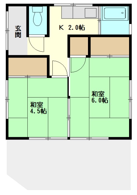 中原貸家1の間取り