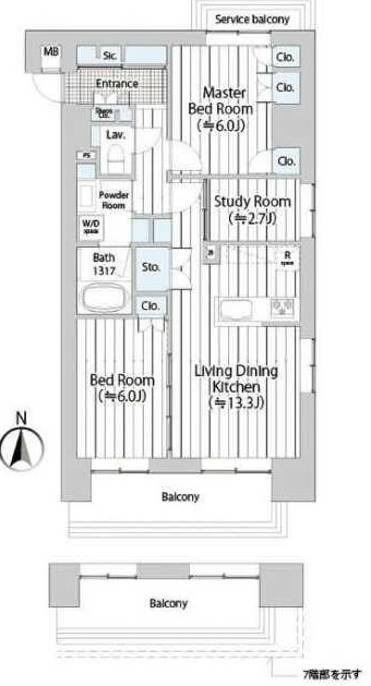 ＧＯＴＥＮ武蔵小杉の間取り