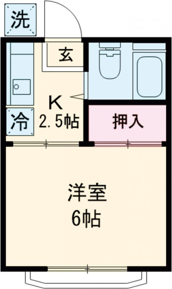 福士アパートの間取り