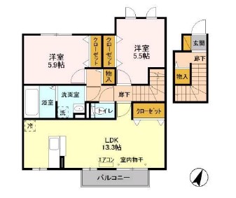 イーズフィールド　Ｂの間取り