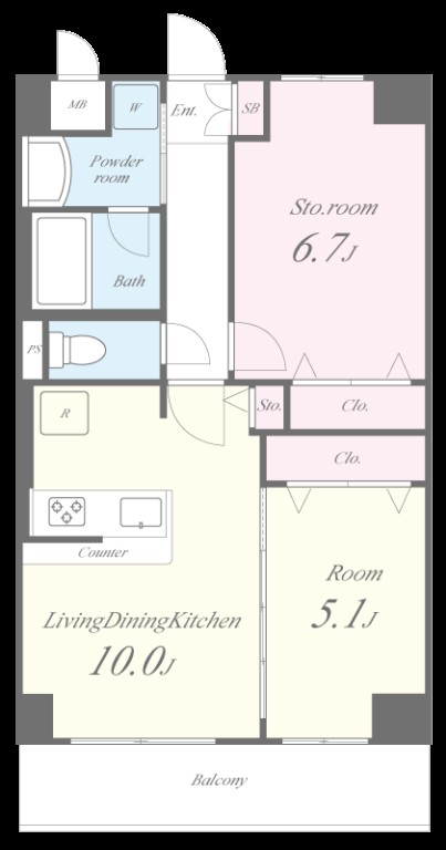 フレアコート北千住の間取り