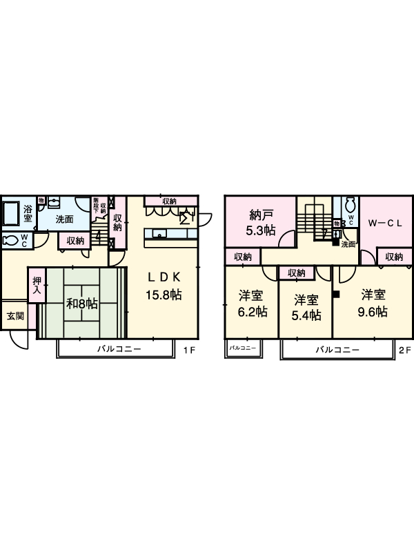 青木一戸建ての間取り