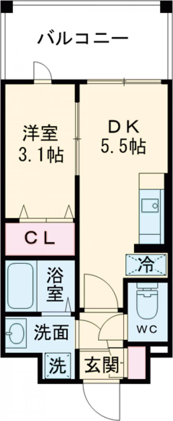 Live Casa県庁前の間取り