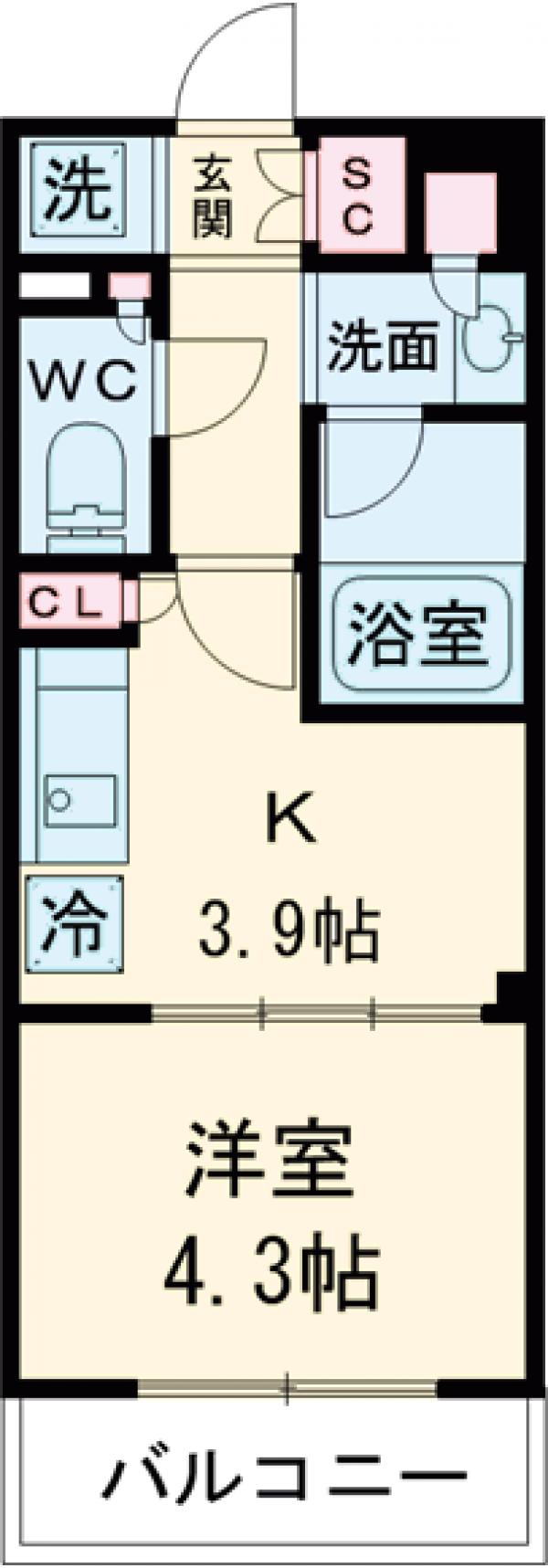 プラウドフラット戸越銀座の間取り