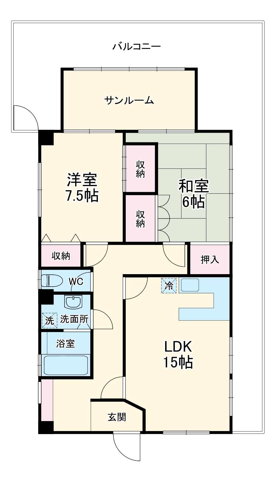 フィネーザ・フォンテの間取り