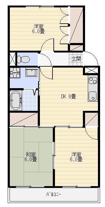 サニーコート高丘の間取り