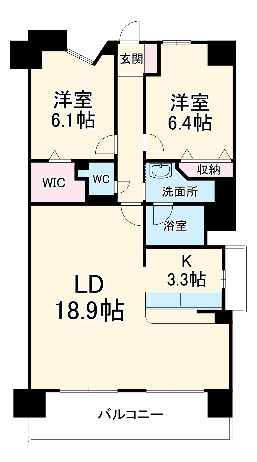 プロシード新瑞橋の間取り