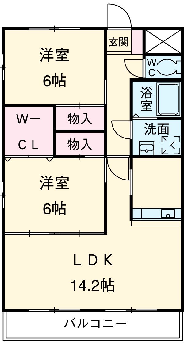 インペリアル浦里 Cの間取り