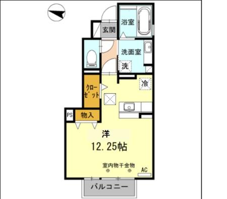 ドミール城山 Bの間取り