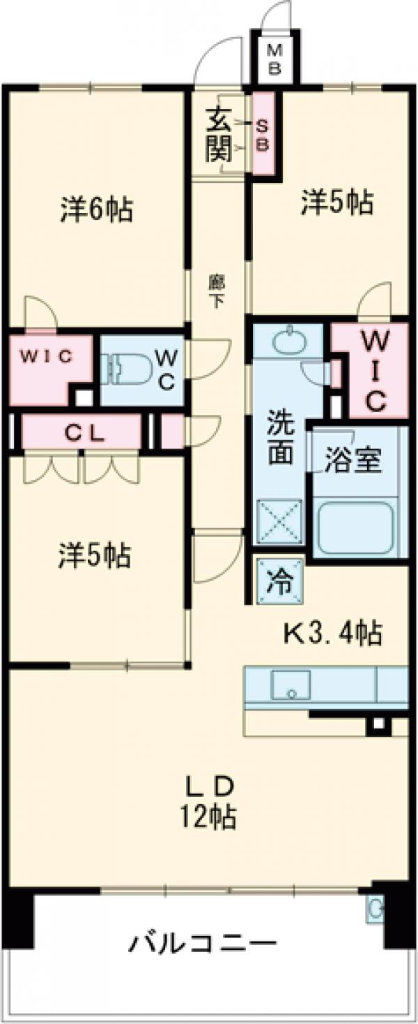 プレミスト茨木双葉町の間取り