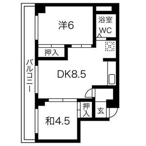 シャトー寺浦の間取り