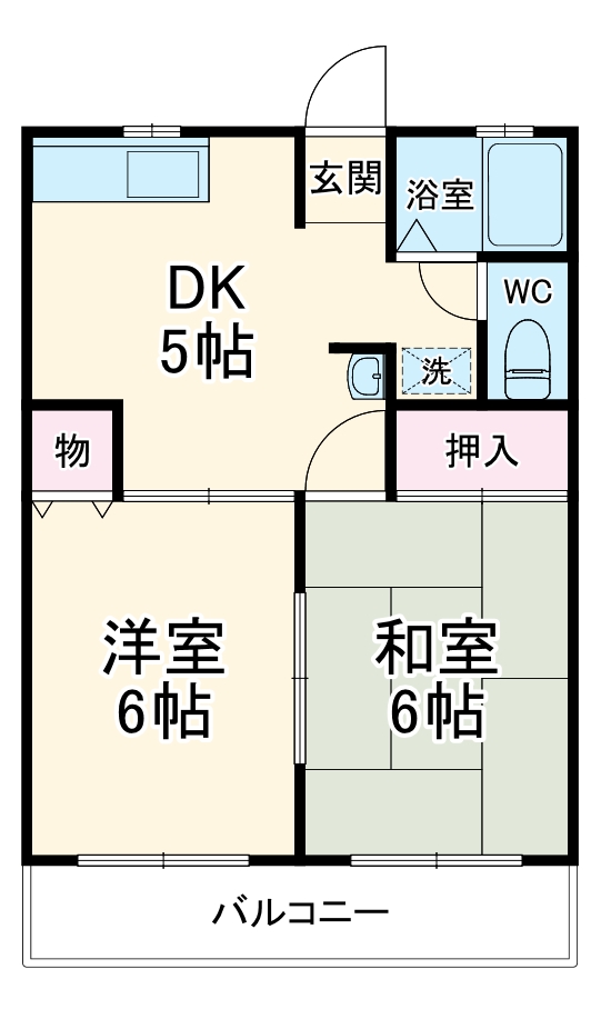 シロソハイツの間取り