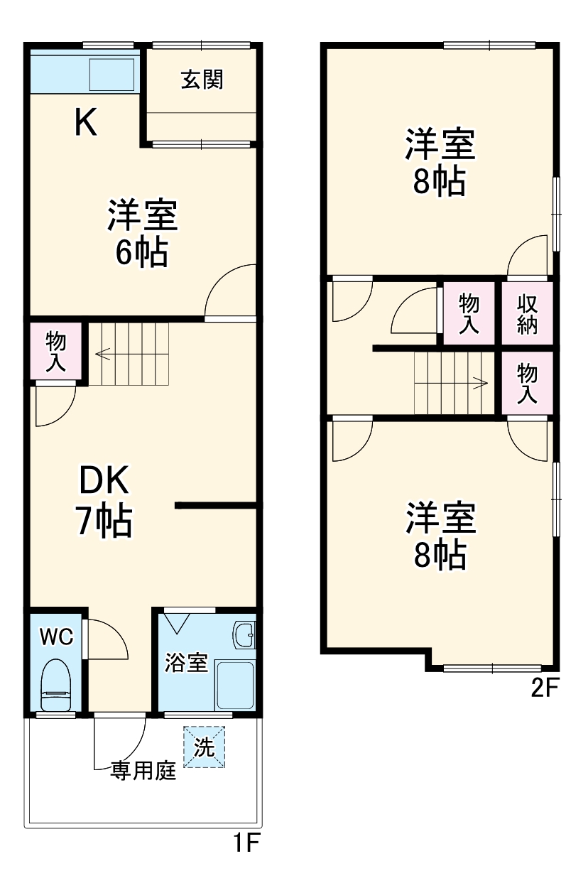 阪野借家の間取り