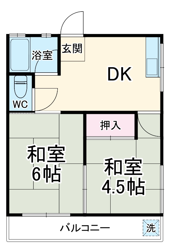 山喜多コーポの間取り
