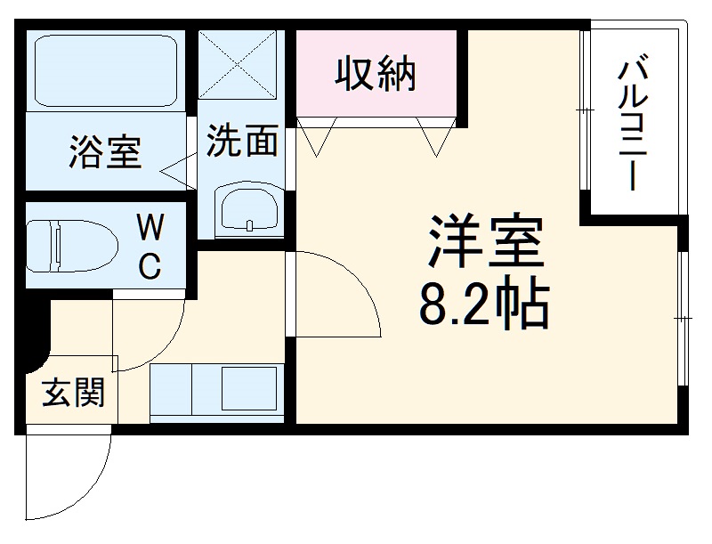 クレフラスト鶴里南の間取り