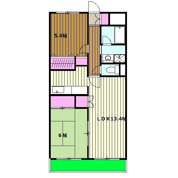 タカーラ・ハーヴェスト弐番館の間取り