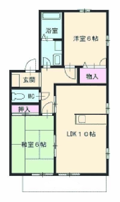 グリーンパークAの間取り