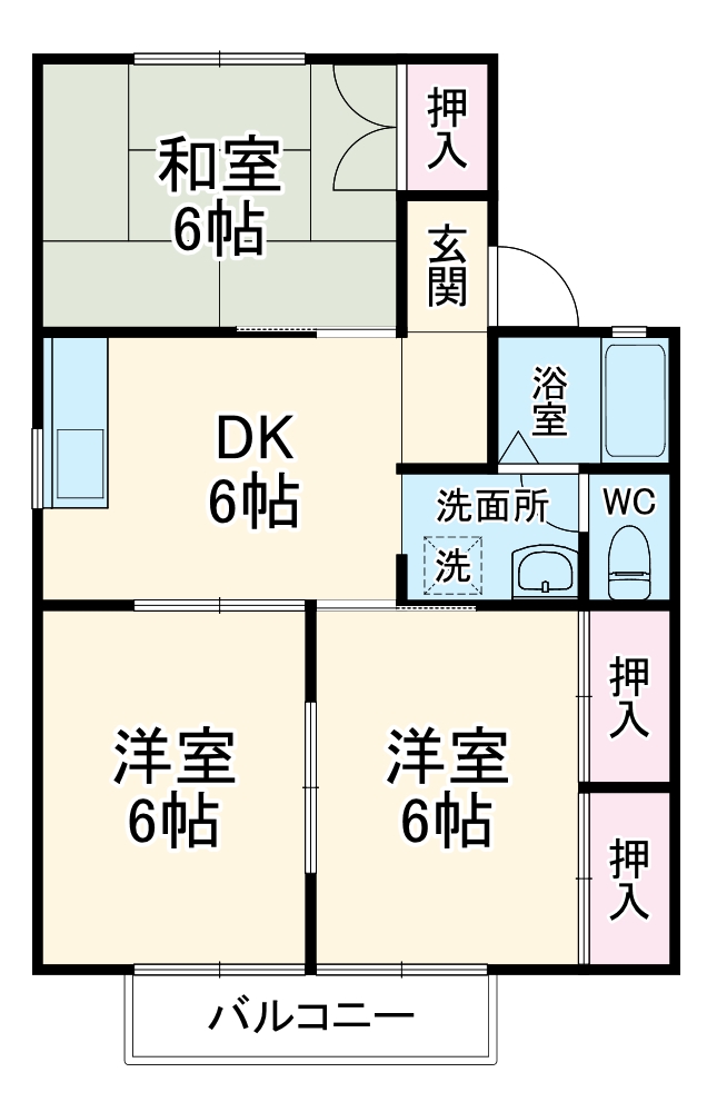 シャンボール泉Ⅱの間取り
