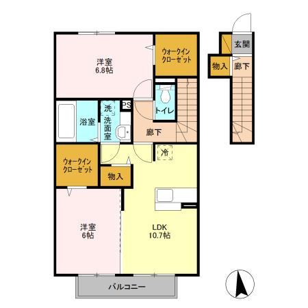 ルーチェ Bの間取り