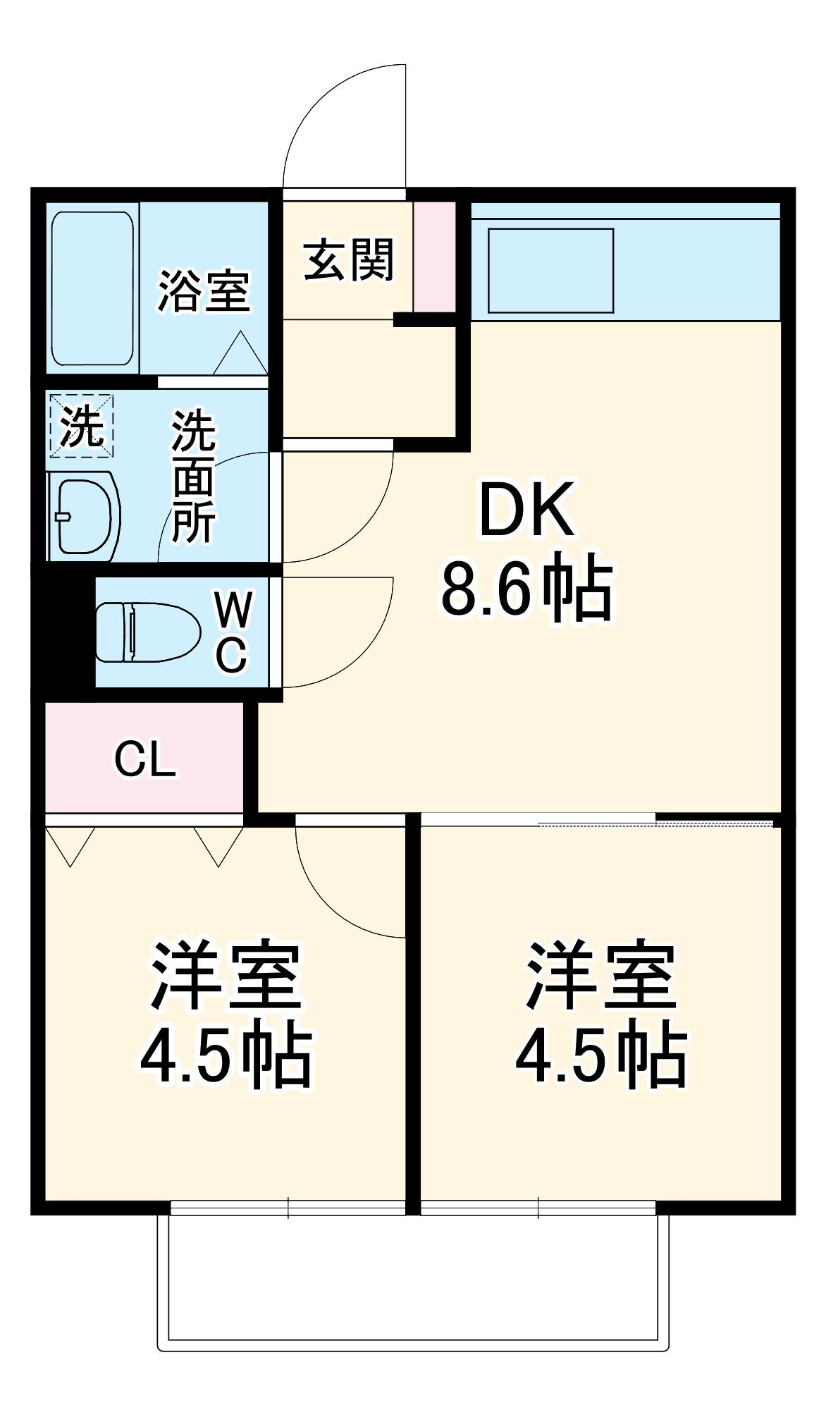 ホワイトタウン寺前の間取り