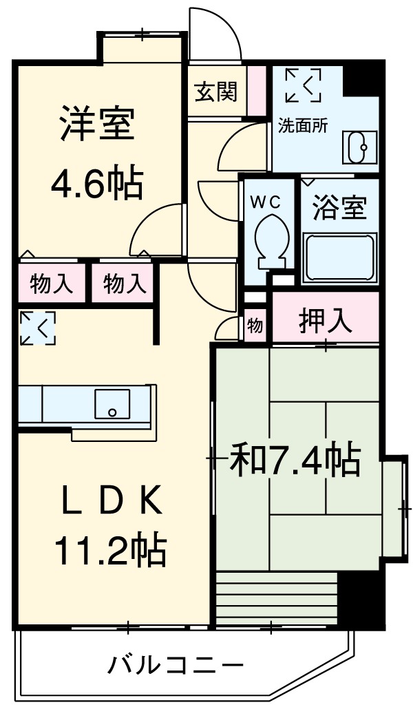 フォーエレメンツ竹の塚の間取り