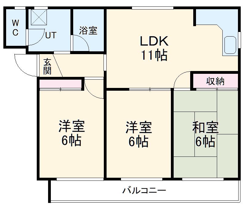 赤坂コーポ南棟 の間取り