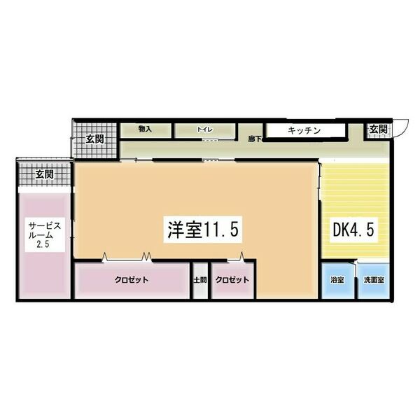 中村区北浦町貸家の間取り