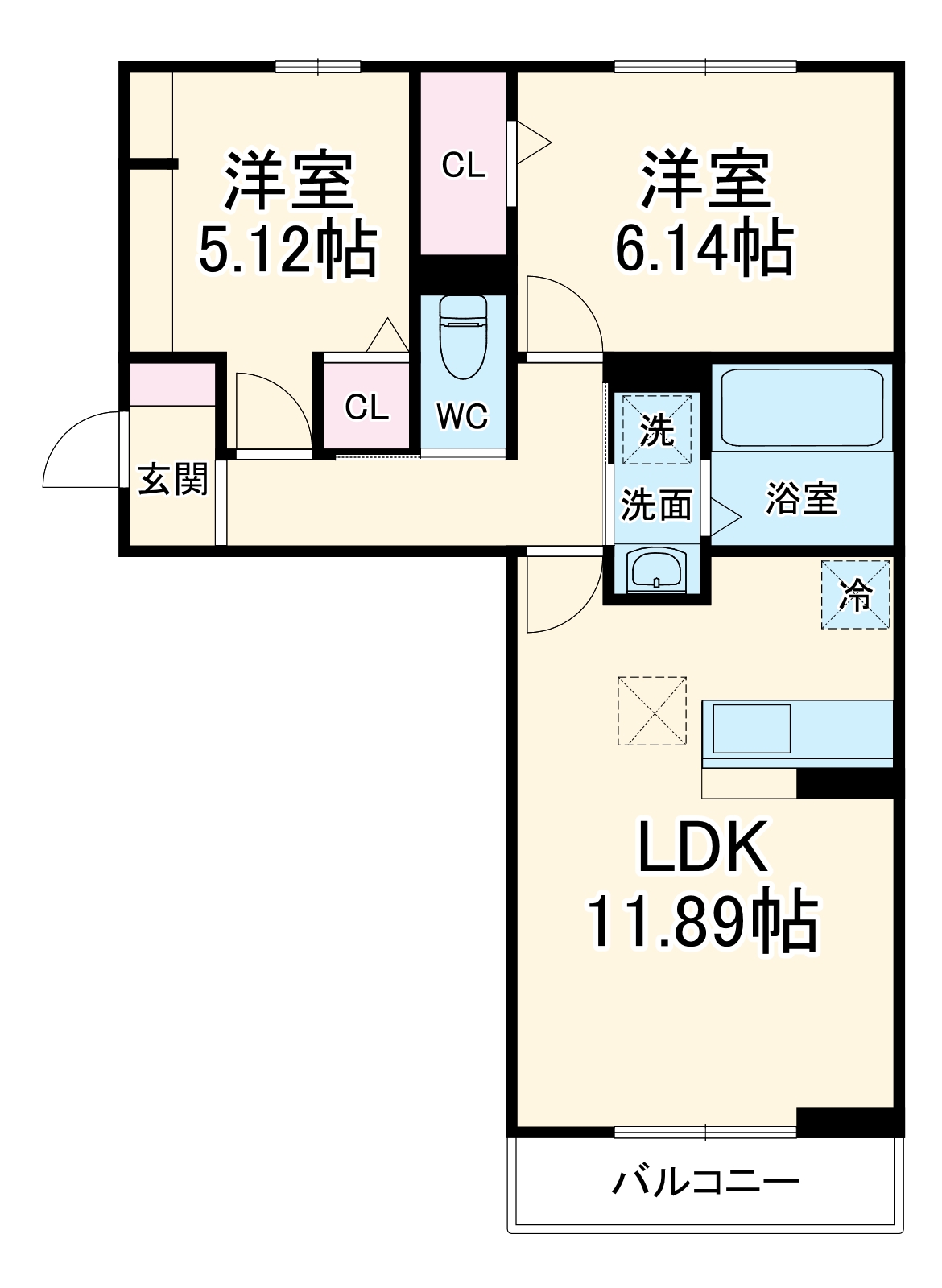 渋沢の完工年月(2022年11月)築の賃貸アパートの間取り