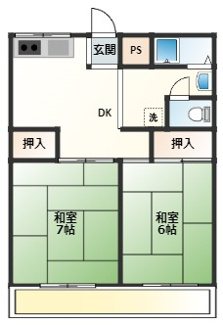 大美ハイツの間取り