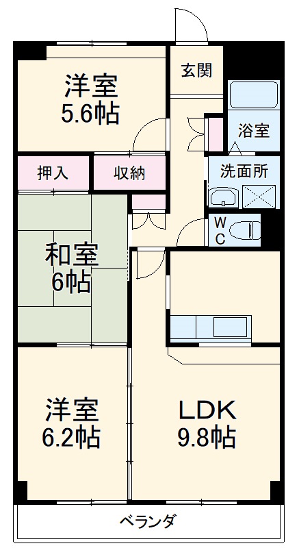 ヴァンベール徳重の間取り