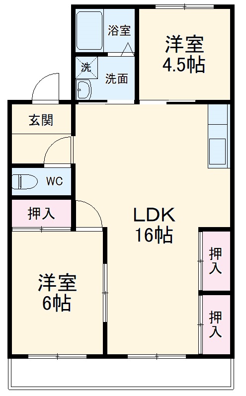 マンション本間の間取り