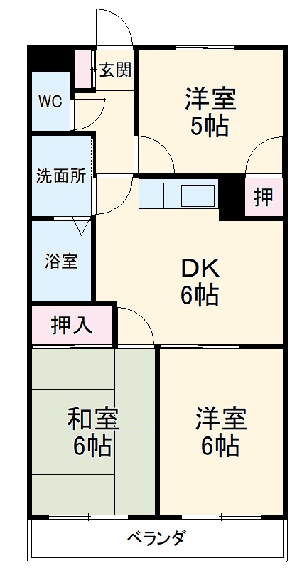 マンションつつみ起の間取り