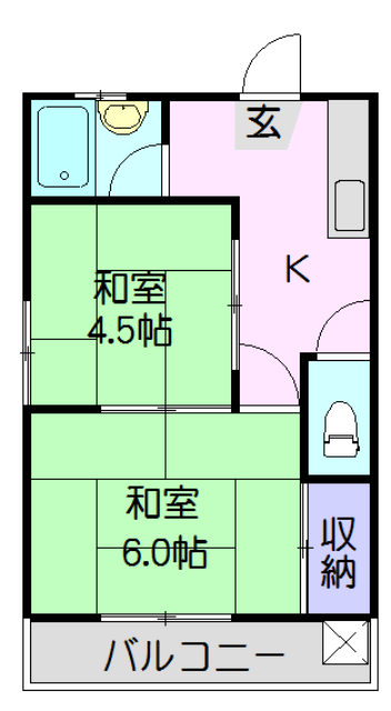 明和荘2の間取り