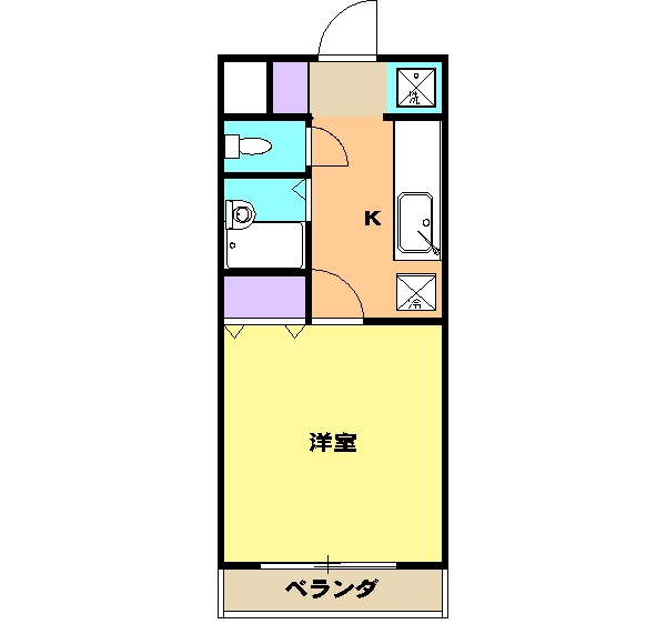 ニューエチュード１号館・103号室の間取り