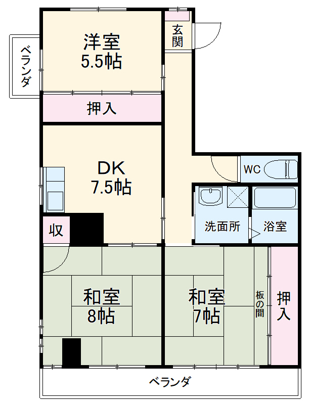 アビタシオンOHNOの間取り