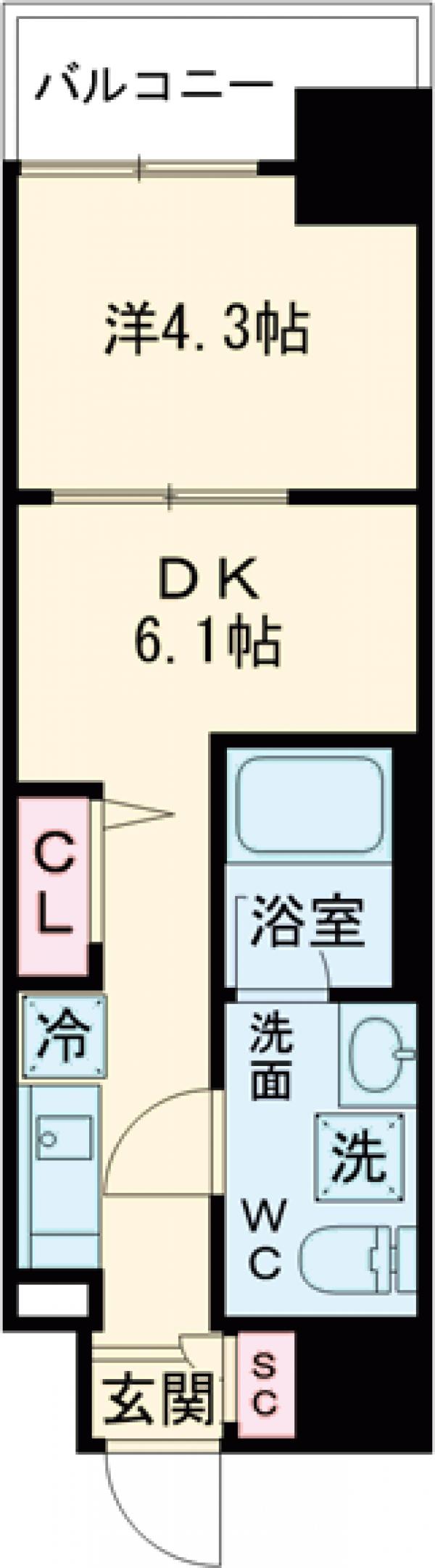 プライマル西大島駅前の間取り