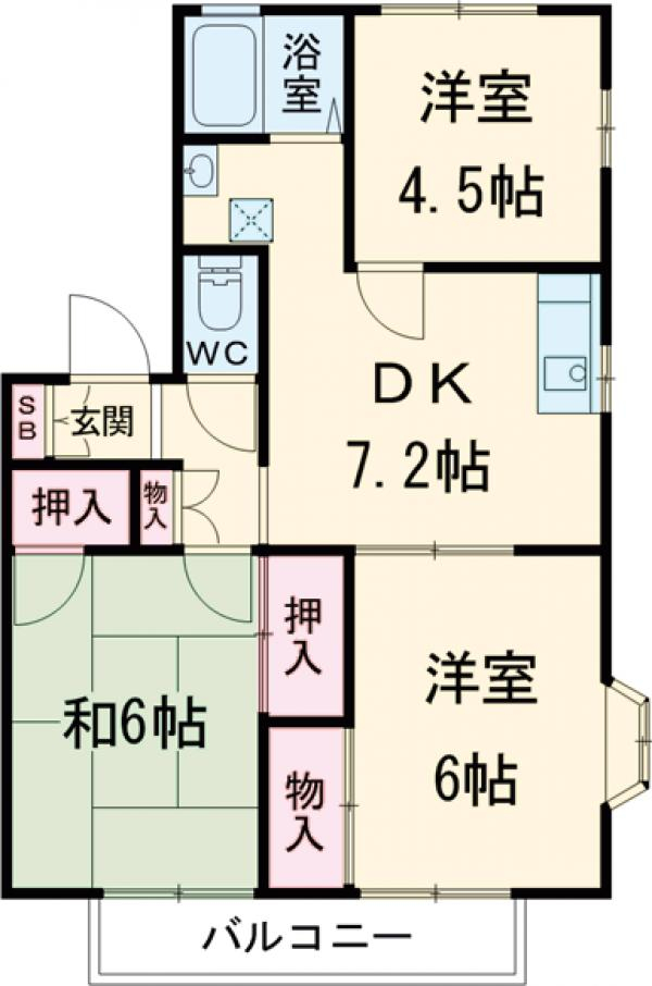 ハイランズAの間取り