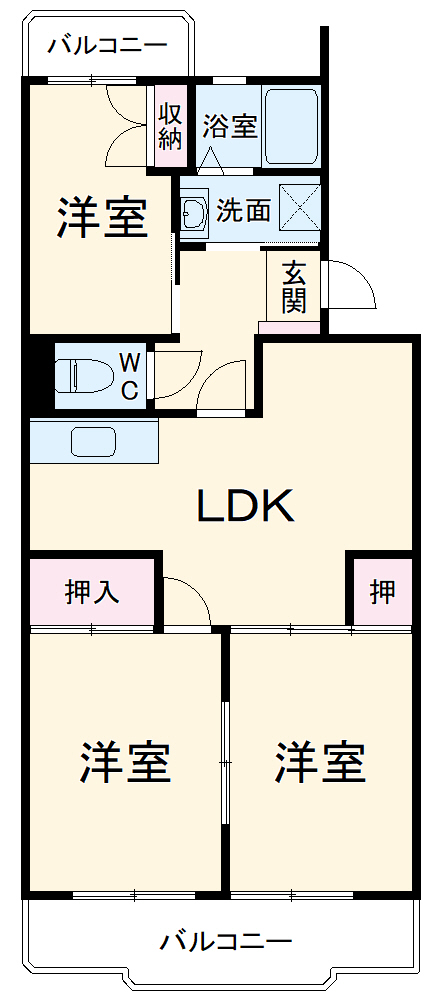 池之端ハイツの間取り