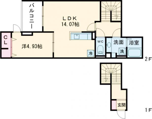 アンジュール西小岩の間取り