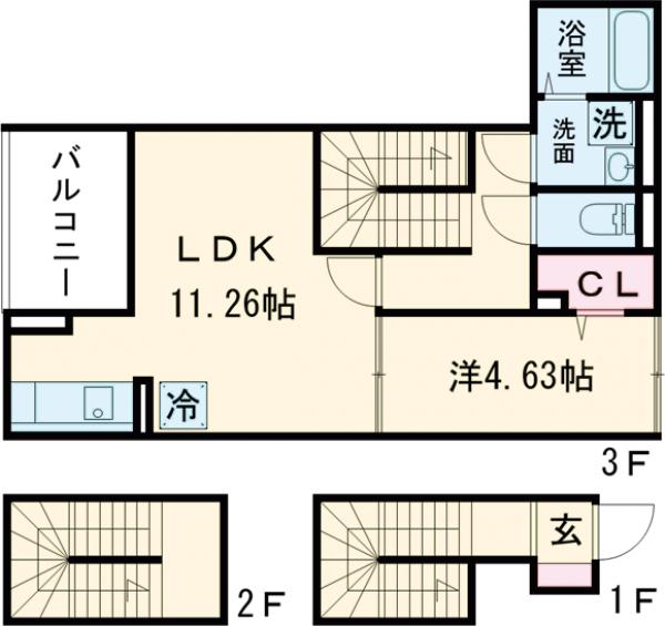 アンジュール西小岩の間取り