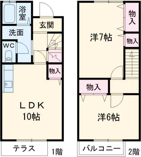 セジュールNAOの間取り