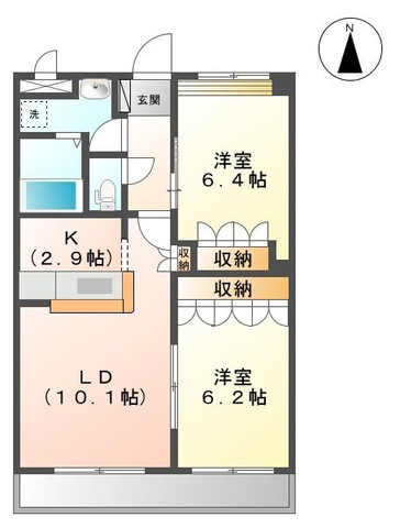 ヴァン パイン コートB棟の間取り