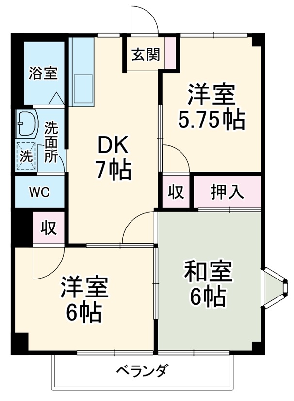 マロウブルーの間取り