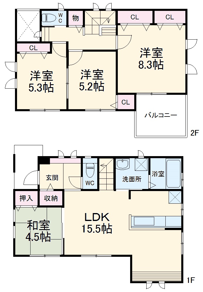 高石戸建・1号室の間取り