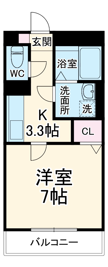 ベルシティ大鋸の間取り