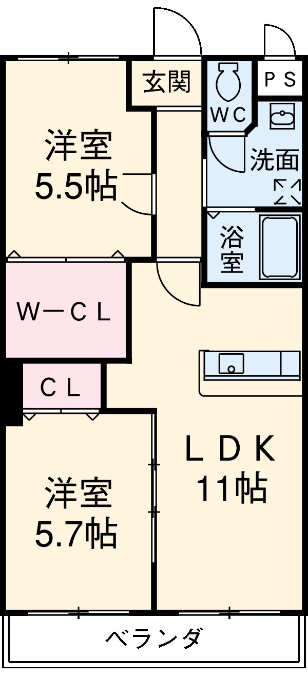 ワンズホーム北野の間取り