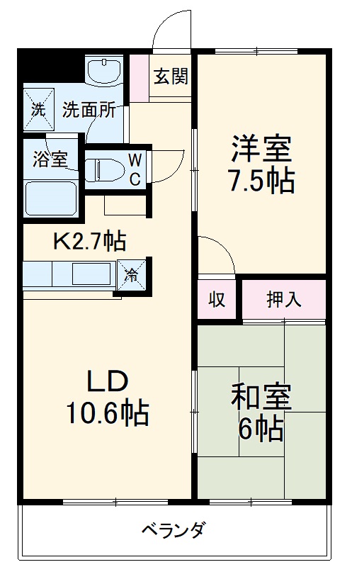ハイムやすらぎの間取り
